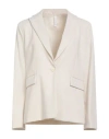 Tensione In Woman Blazer Cream Size M Polyester, Viscose, Wool, Elastane In White