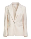 Tensione In Woman Blazer Cream Size S Polyester, Viscose, Elastane In Neutral