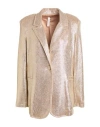 Tensione In Woman Blazer Gold Size M Nylon, Elastane, Metallic Fiber In Gold