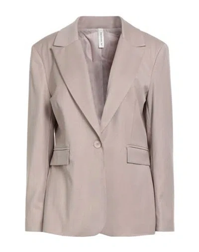 TENSIONE IN TENSIONE IN WOMAN BLAZER GREY SIZE M POLYESTER, VISCOSE, ELASTANE