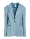 Tensione In Woman Blazer Light Blue Size M Polyester, Viscose, Elastane