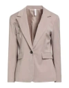 Tensione In Woman Blazer Light Brown Size M Polyester, Viscose, Elastane In Neutral