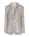 Tensione In Woman Blazer Platinum Size M Polyester In Gray