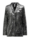 Tensione In Woman Blazer Silver Size M Polyester In Gray
