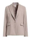 Tensione In Woman Blazer Taupe Size M Polyester, Viscose, Wool, Elastane In Neutral