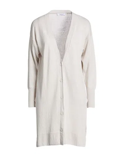 Tensione In Woman Cardigan Light Grey Size S Linen, Cotton In Neutral