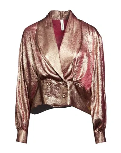 Tensione In Woman Jacket Bronze Size M Polyester In Transparent