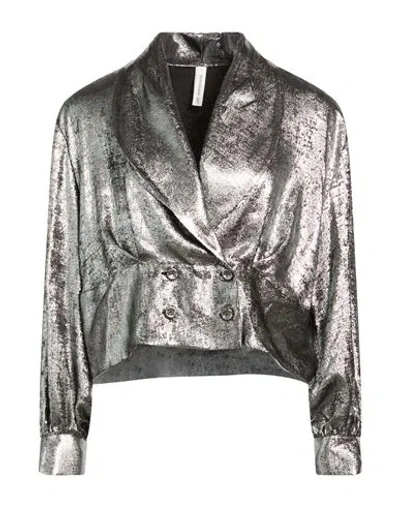 Tensione In Woman Jacket Silver Size S Polyester