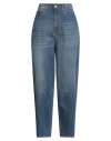 Tensione In Woman Jeans Blue Size M Cotton, Elastane In Blue