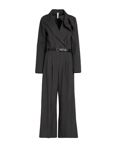 Tensione In Woman Jumpsuit Grey Size S Polyester, Viscose, Elastic Fibres In Gray