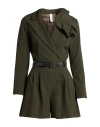 Tensione In Woman Jumpsuit Military Green Size M Polyester, Viscose, Elastane In Multi