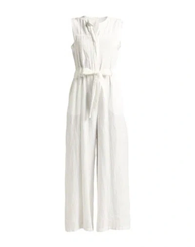 Tensione In Woman Jumpsuit White Size M Linen