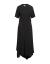 Tensione In Woman Maxi Dress Black Size S Cotton, Lycra In Black