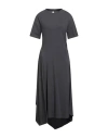 Tensione In Woman Maxi Dress Charcoal Size M Cotton, Lycra In Blue