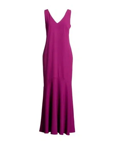 Tensione In Woman Maxi Dress Mauve Size M Polyester, Elastane In Pink