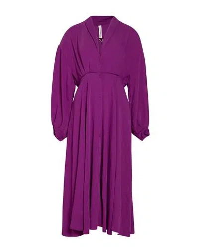 Tensione In Woman Maxi Dress Mauve Size M Recycled Polyester, Polyester In Animal Print
