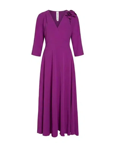 Tensione In Woman Maxi Dress Mauve Size M Recycled Polyester, Polyester In Purple