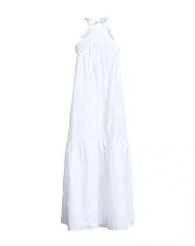 Tensione In Woman Maxi Dress White Size Onesize Cotton