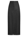 Tensione In Woman Maxi Skirt Charcoal Size M Polyester, Rayon, Elastane In Black