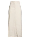 Tensione In Woman Maxi Skirt Cream Size S Polyester, Viscose, Elastane In Neutral