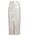 Tensione In Woman Maxi Skirt Ivory Size M Polyester, Polyamide, Elastane In Gray