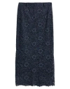 Tensione In Woman Maxi Skirt Navy Size S Viscose, Cotton, Polyamide, Polyester, Elastic Fibres In Blue