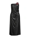 Tensione In Woman Midi Dress Black Size M Polyester, Polyurethane