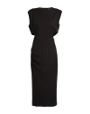 Tensione In Woman Midi Dress Black Size M Polyester, Viscose, Elastane