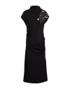 Tensione In Woman Midi Dress Black Size M Viscose, Nylon, Elastane In Black