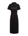 Tensione In Woman Midi Dress Black Size M Viscose, Nylon, Elastane In Black