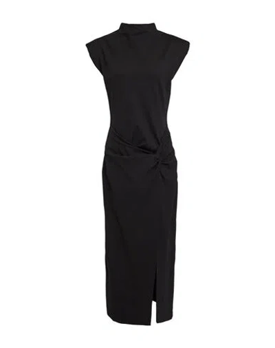 Tensione In Woman Midi Dress Black Size M Viscose, Nylon, Elastane