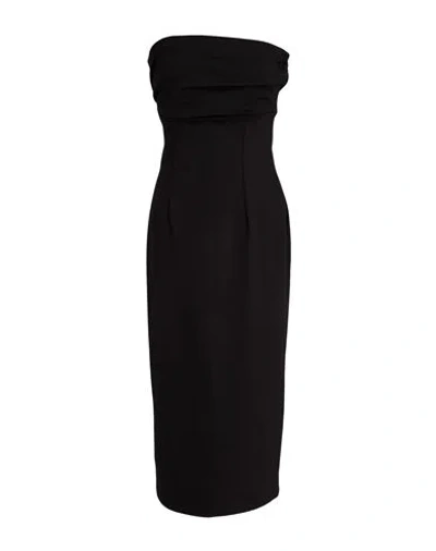 Tensione In Woman Midi Dress Black Size M Viscose, Nylon, Elastane