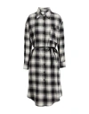 Tensione In Woman Midi Dress Black Size Onesize Cotton, Polyester In Multi