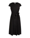 Tensione In Woman Midi Dress Black Size S Viscose, Polyester, Elastane In Black