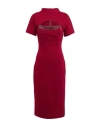 Tensione In Woman Midi Dress Garnet Size M Viscose, Nylon, Elastane In Red