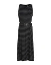 Tensione In Woman Midi Dress Grey Size M Polyester, Viscose, Elastane In Multi