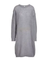 Tensione In Woman Midi Dress Grey Size Onesize Alpaca Wool, Mohair Wool, Wool, Polyamide In Multi