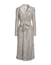 Tensione In Woman Midi Dress Ivory Size M Polyester In Nude