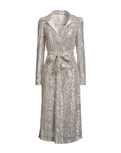Tensione In Woman Midi Dress Ivory Size M Polyester In Nude