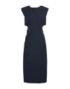 Tensione In Woman Midi Dress Midnight Blue Size M Polyester, Viscose, Elastane In Blue