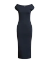 Tensione In Woman Midi Dress Navy Size M Viscose, Nylon, Elastane In Blue