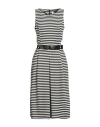 Tensione In Woman Midi Dress Off White Size M Polyester, Viscose, Elastane In Gray