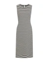 Tensione In Woman Midi Dress Off White Size M Polyester, Viscose, Elastane In Black
