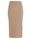 Tensione In Woman Midi Skirt Beige Size Onesize Acrylic, Wool, Viscose, Alpaca Wool In Neutral