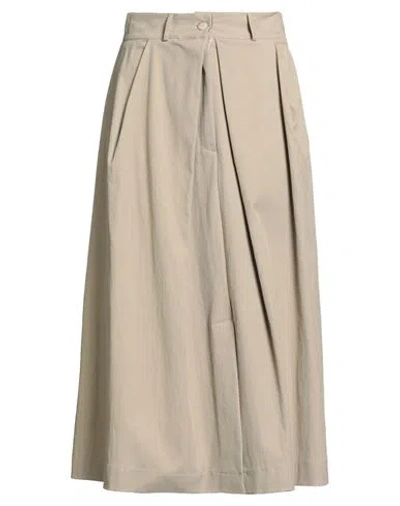 Tensione In Woman Midi Skirt Beige Size S Cotton, Polyamide, Elastane In Neutral