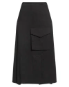 Tensione In Woman Midi Skirt Black Size M Cotton