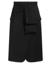 Tensione In Woman Midi Skirt Black Size S Polyester, Viscose, Elastane In Black