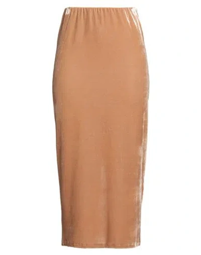 Tensione In Woman Midi Skirt Sand Size M Polyester, Elastane In Neutral