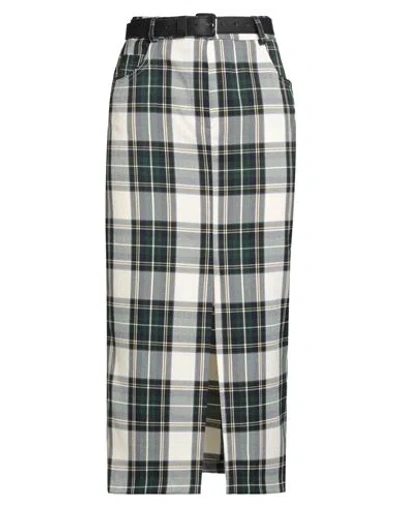 Tensione In Woman Midi Skirt Dark Green Size M Polyester, Viscose, Elastane In Multi