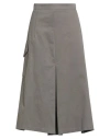Tensione In Woman Midi Skirt Grey Size M Cotton In Gray